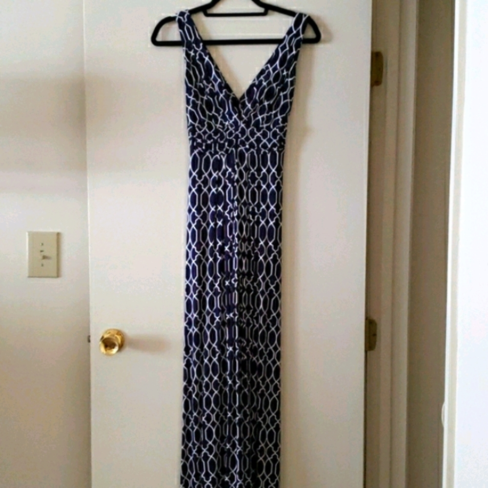Tart navy/white maxi dress sz XS